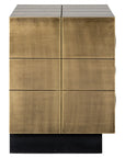 Richmond Interiors Cabinet Collada 3-Drawers In Brushed Gold