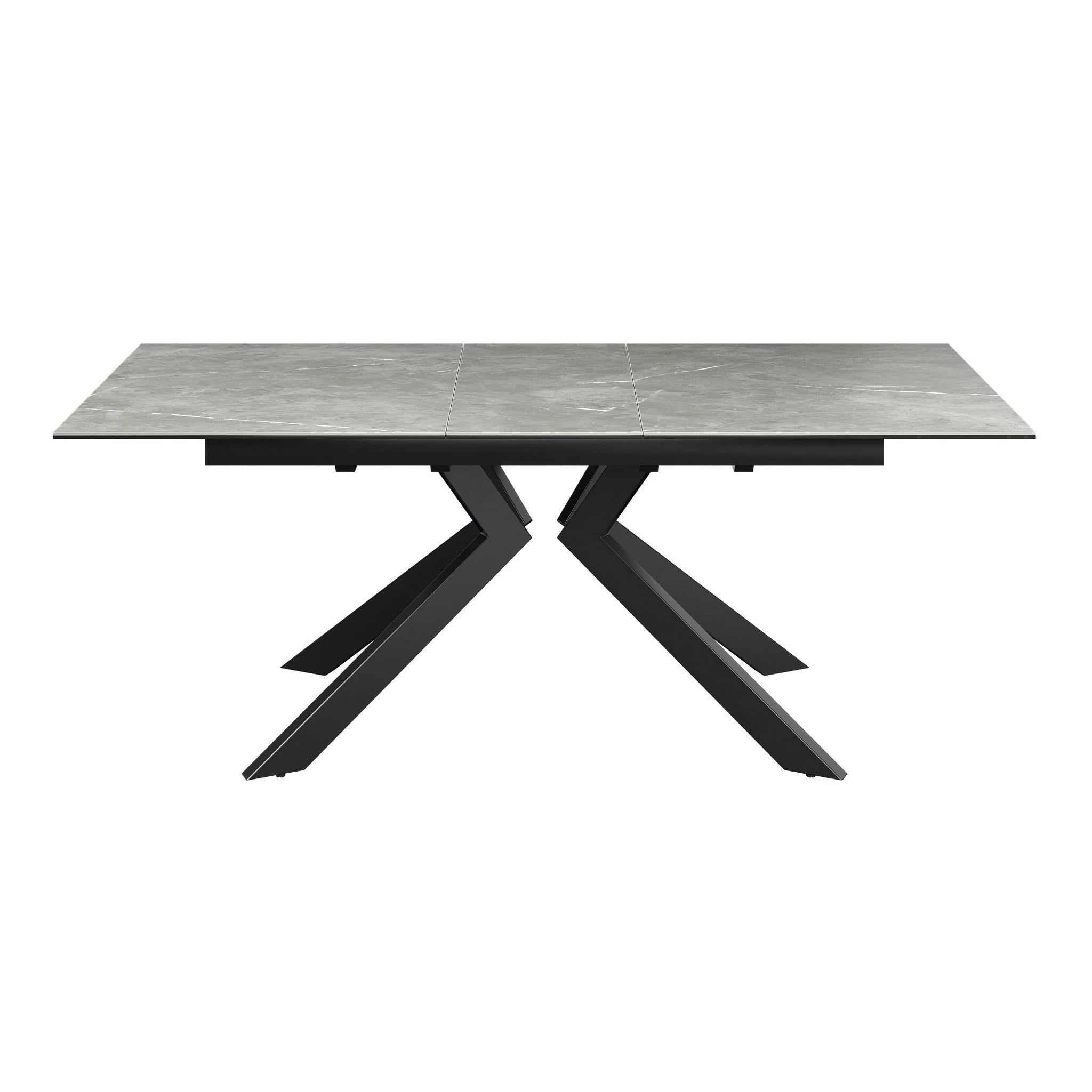 Azzaro 160-200cm Matte Grey Ceramic Auto-rise Extending Dining Table ...
