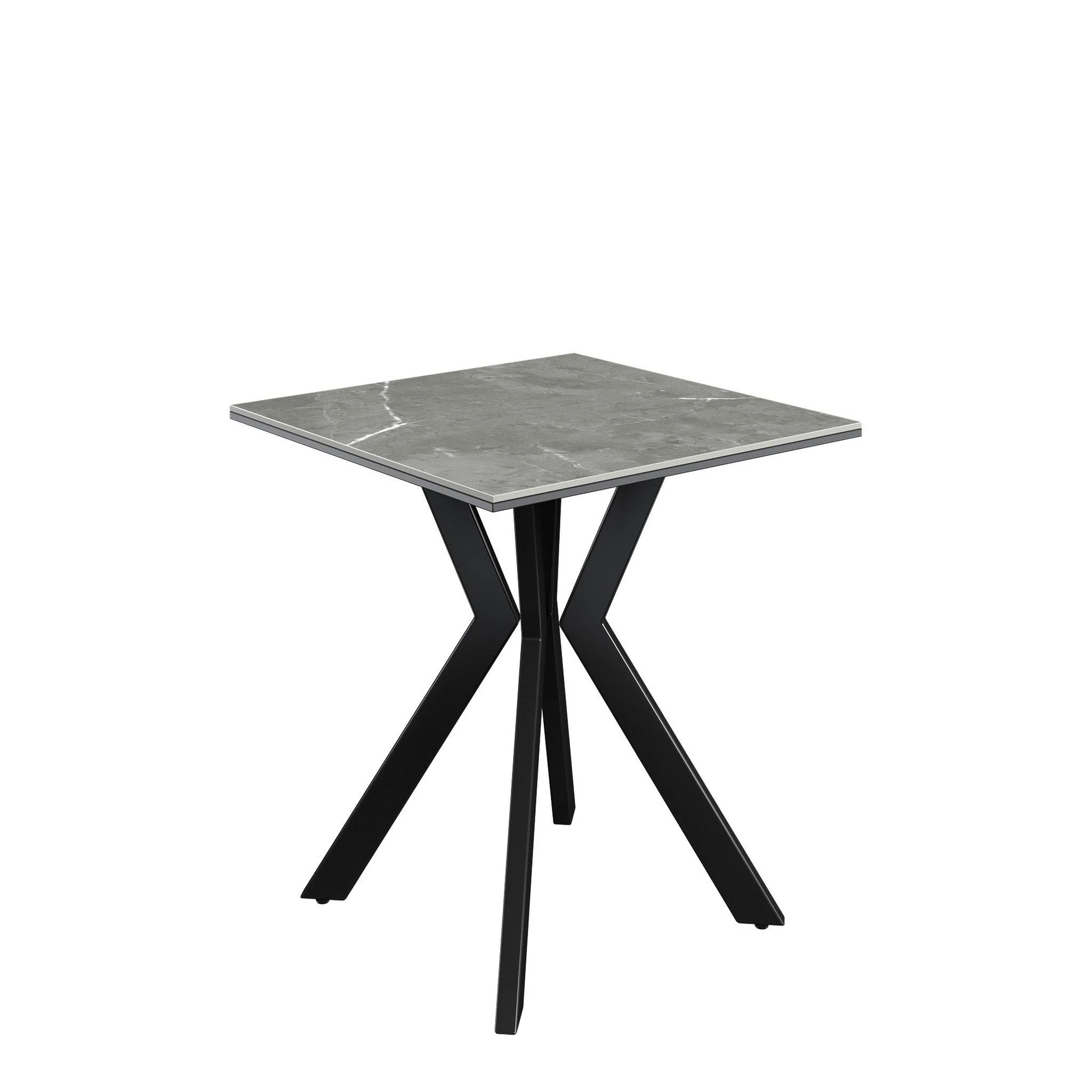 Azzaro Matte Grey Ceramic Side Table - Fellini Home Ltd