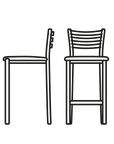 Calligaris Connubia Ace Barstool ( CB1329) Metal Frame
