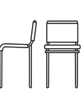 Calligaris Connubia Air Stool ( CB57) Metal Frame