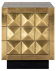 Richmond Interiors Cabinet Collada 3-Drawers In Brushed Gold