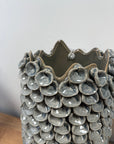 Blue Ceramic Leaf Vase  - Ex Display 1 Only