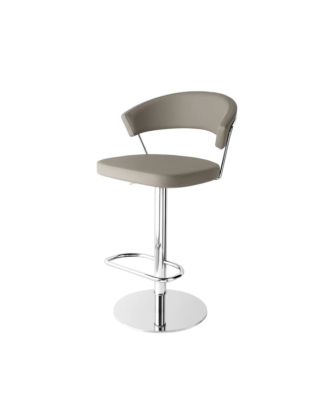 Calligaris Connubia New York Stool CB1088 Gas Lift Chrome Metal Frame