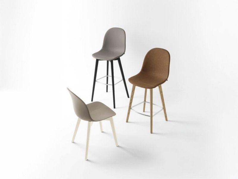Calligaris Connubia Academy Barstool CB2176 Ash Wood Frame
