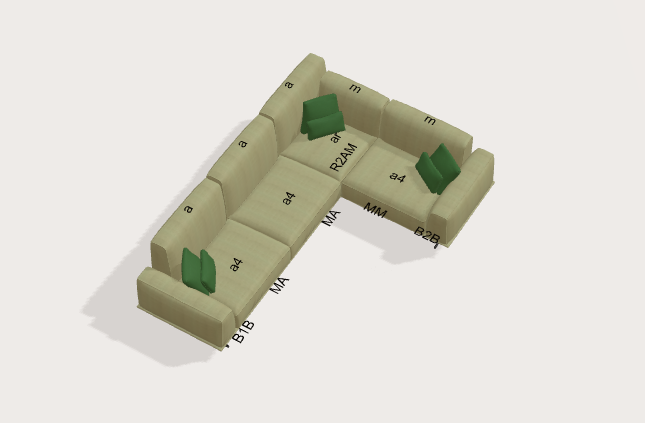 Fama Klee Leather Modular Sofa