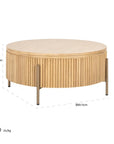 Richmond Interiors Belfort Round Coffee Table – Natural Oak