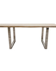 Freya 1.8 Dining Table Solid Light Pine wood with Chrome Metal Legs