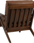 Atherton Wooden Upholstered Leather Armchair
