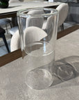 Clear Glass Candle Holders Ex display - 2 Only