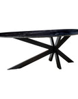 Richmond Interiors Trocadero Dining Table in Black Marble