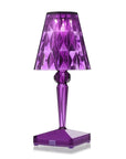 Kartell Battery Transparent Table Lamp - Plum