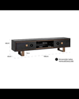 Richmond Interiors Hunter Black Oak and Gold 2 Drawer TV Unit