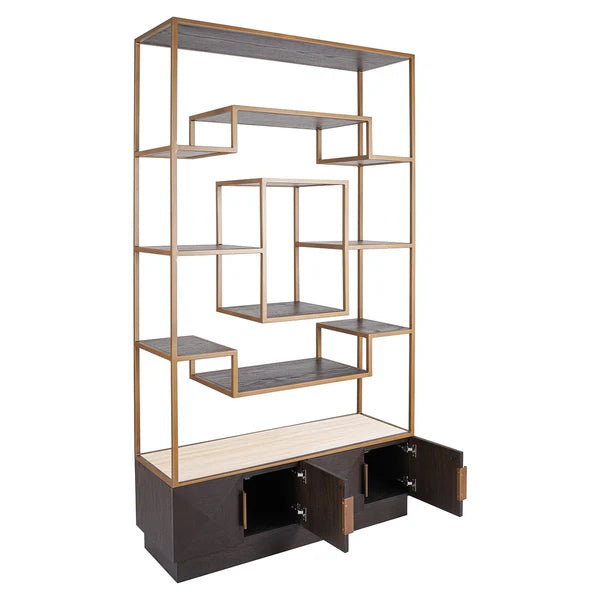 Richmond Interiors Claremont Brown Display Cabinet 7877