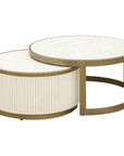 Richmond Interiors Tivoli Set Of 2 White Coffee Tables 8102