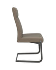 Torelli Dante Leather Dining Chair With Grey Frame