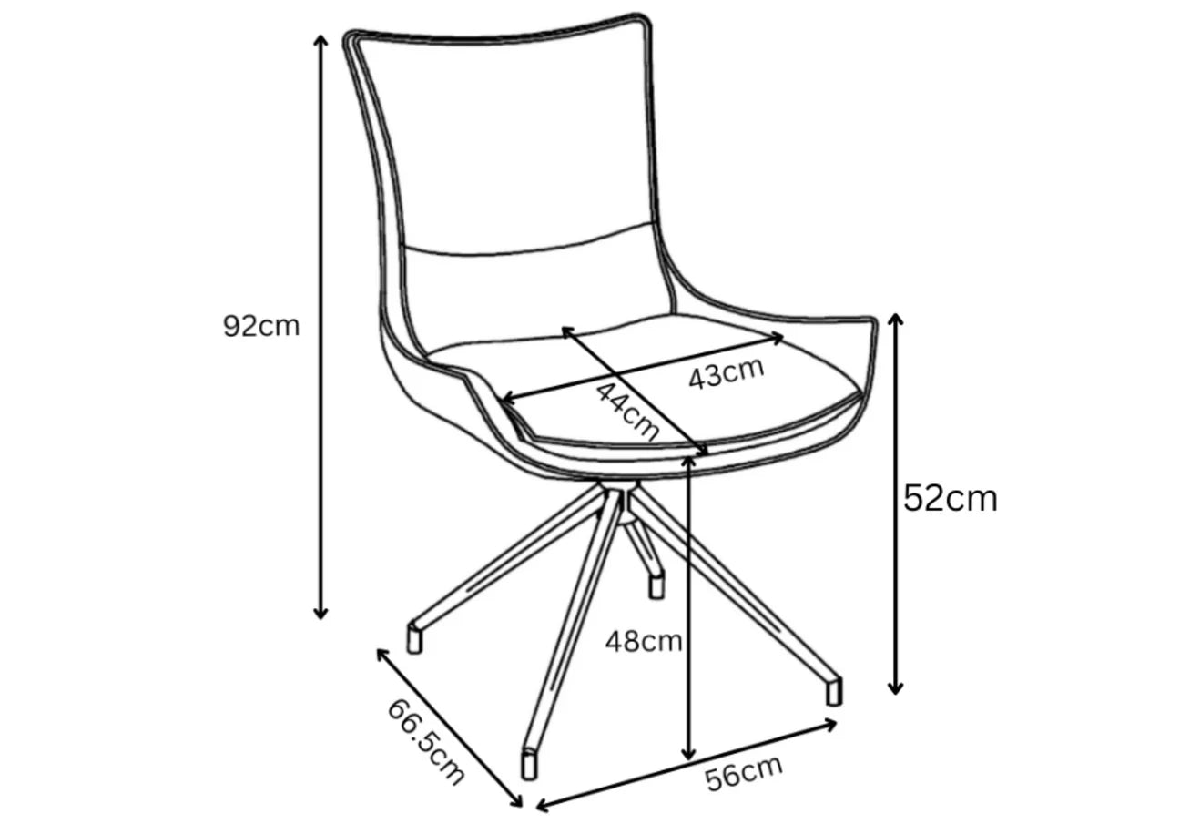 Torelli Amber Swivel Dining Chair