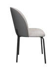 Torelli Cartier 2 Tone Grey Leather/Fabric Dining Chair