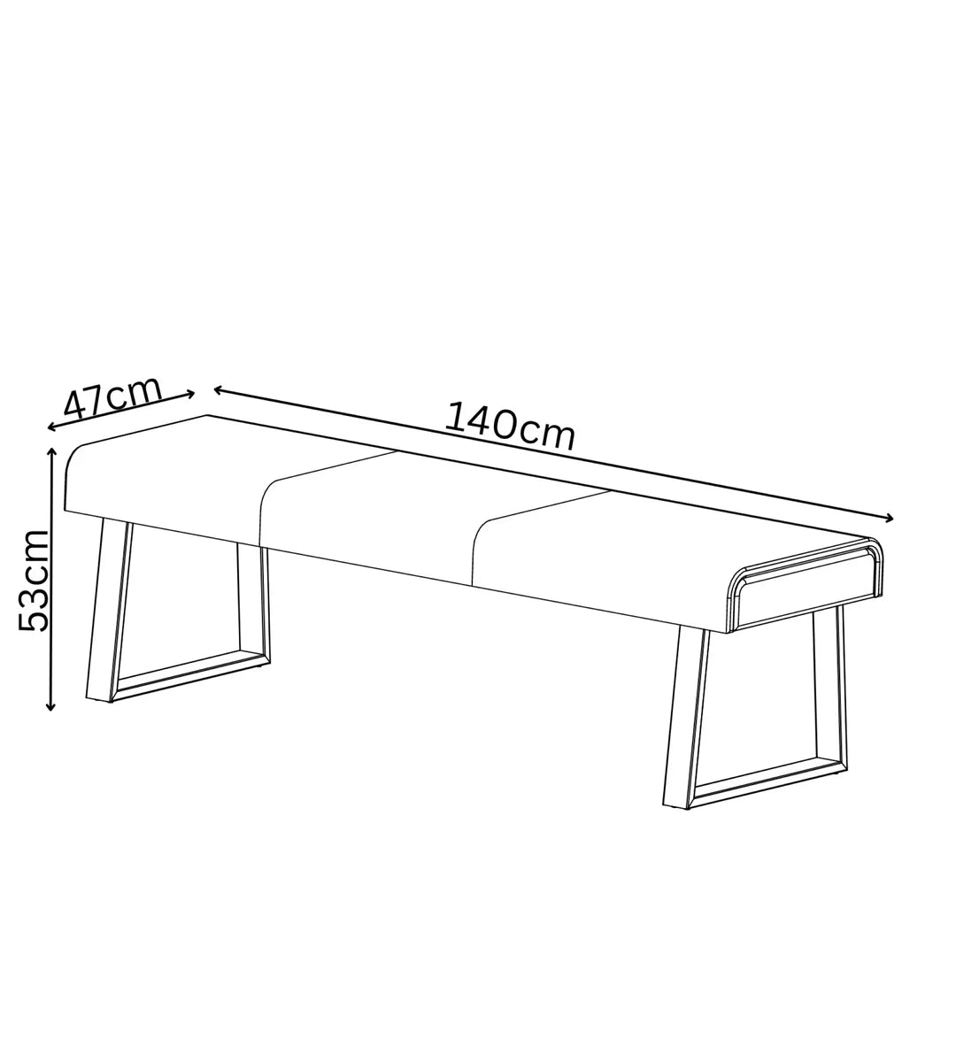 Torelli Cerutti Leather Backless Bench