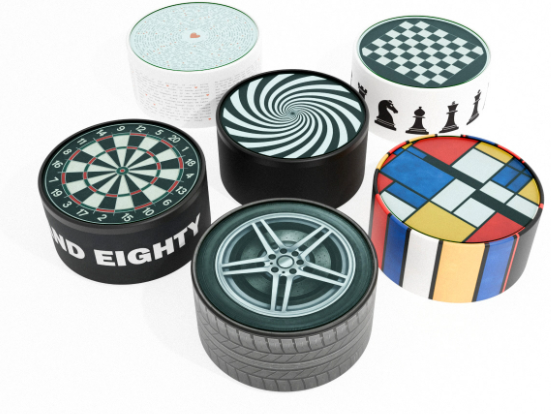 Fellini Home Round Upholstered Coffee Tables