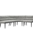Torelli Lazzaro Fabric Curved Corner Bench
