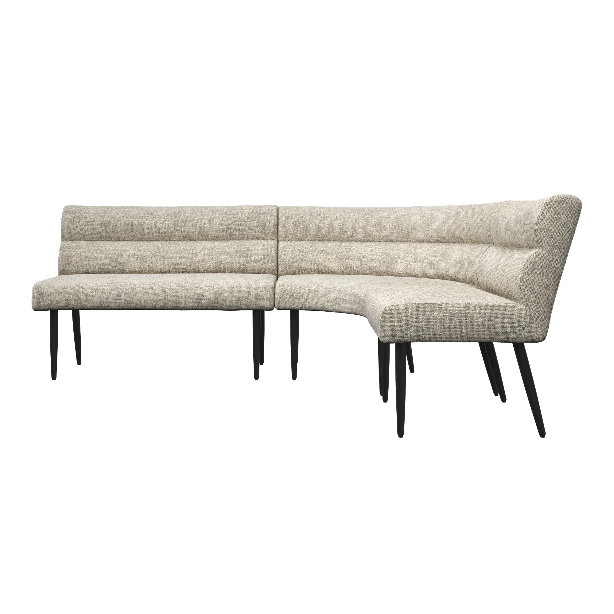 Torelli Lazzaro Fabric Curved Corner Bench