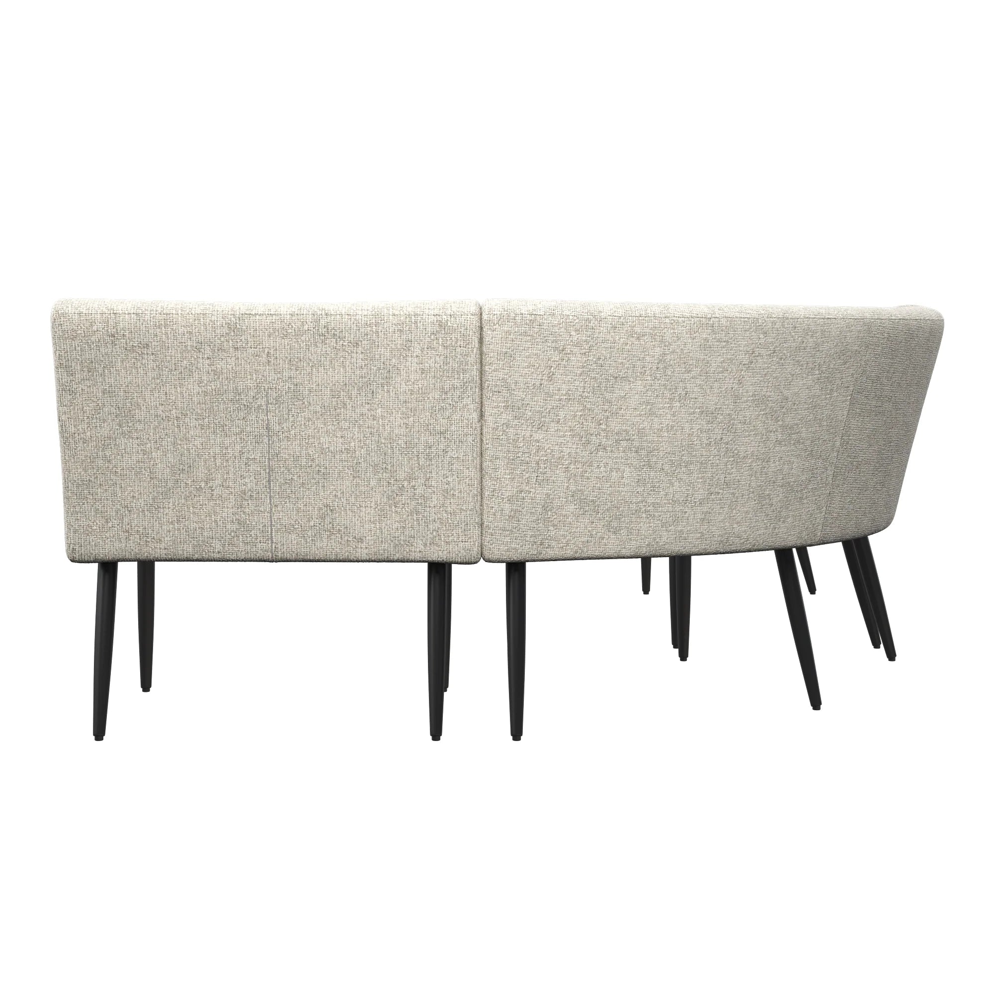 Torelli Lazzaro Fabric Curved Corner Bench