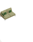 Fama Luxor Fabric Sofa 107cm