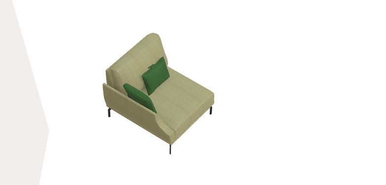 Fama Luxor Fabric Sofa 107cm