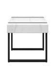 Montblanc White Marble Effect Side Table MON-6436