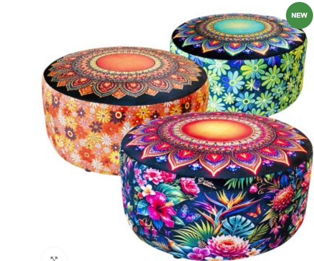 Fellini Home Mandala Footstools