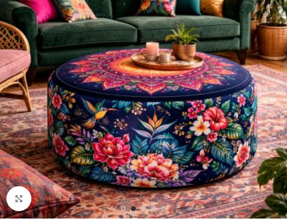Fellini Home Mandala Footstools
