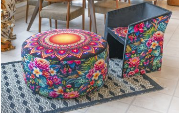 Fellini Home Mandala Footstools