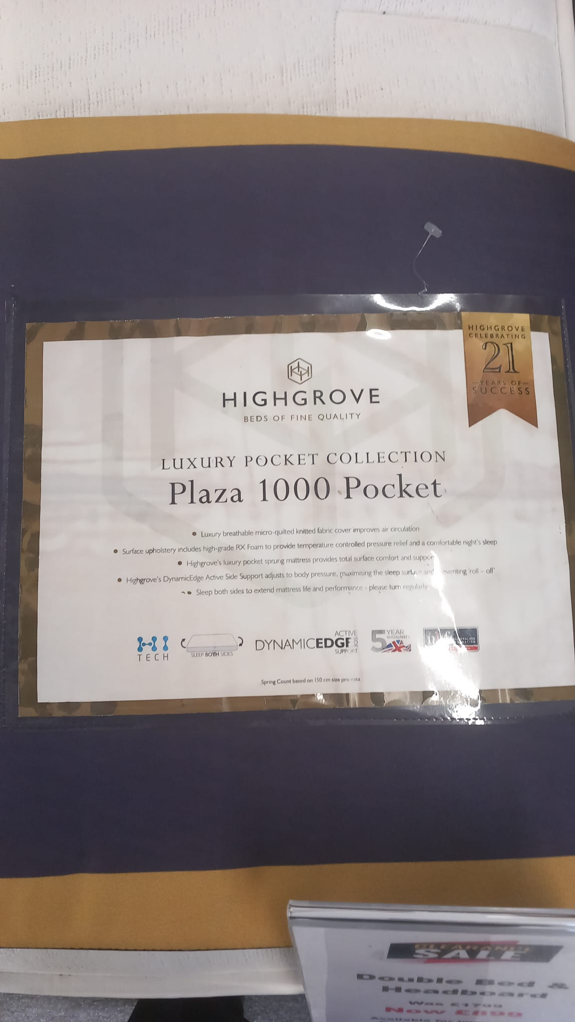 Highgrove Plaza Ottoman Divan Bed, Mattress &amp; Headboard -EX DISPLAY