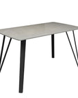 Riviera 140cm Grey Ceramic Dining Table