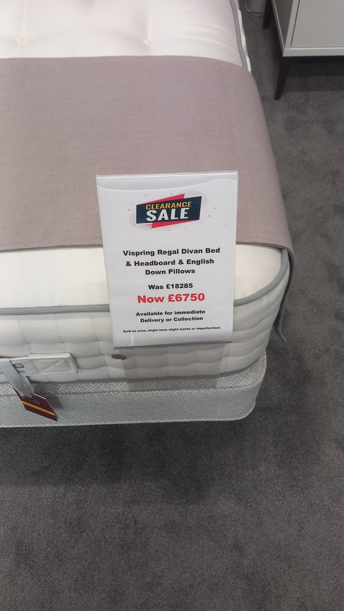 VISPRING Regal Superb Set with Prestige Divan &amp; Headboard  EX-DISPLAY