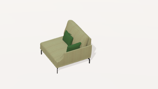 Fama Luxor Fabric Sofa 107cm