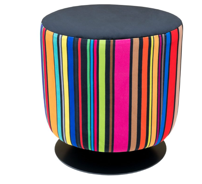 Fellini Home Round Swivel Drum Footstool