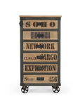 Soho 6-Drawer Tall Chest on Wheels