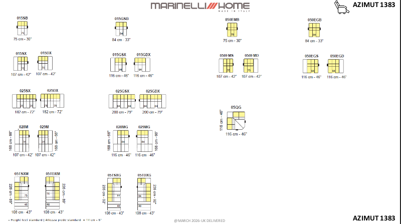 Marinelli Azimut Fabric Sofa