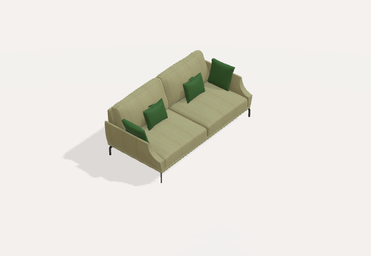 Fama Luxor Fabric Sofa 107cm