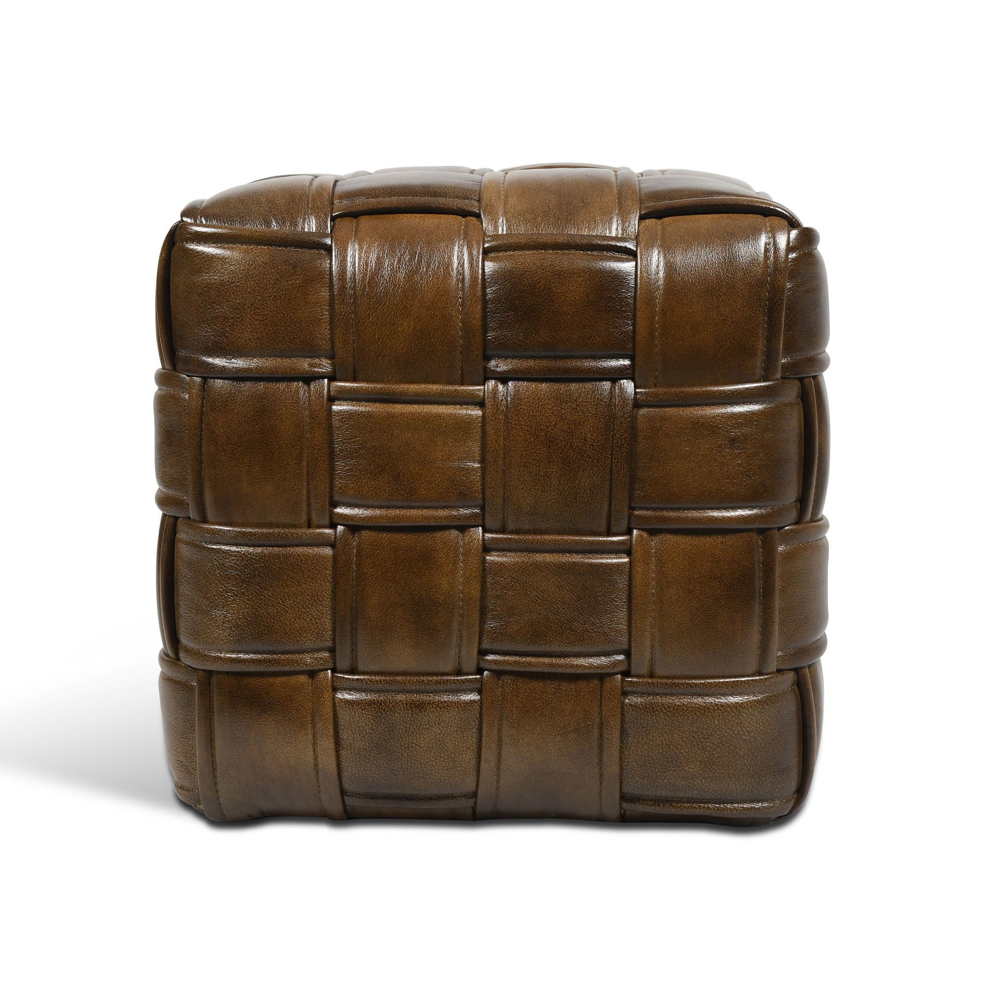 Saddle  Square Quilted Footstool