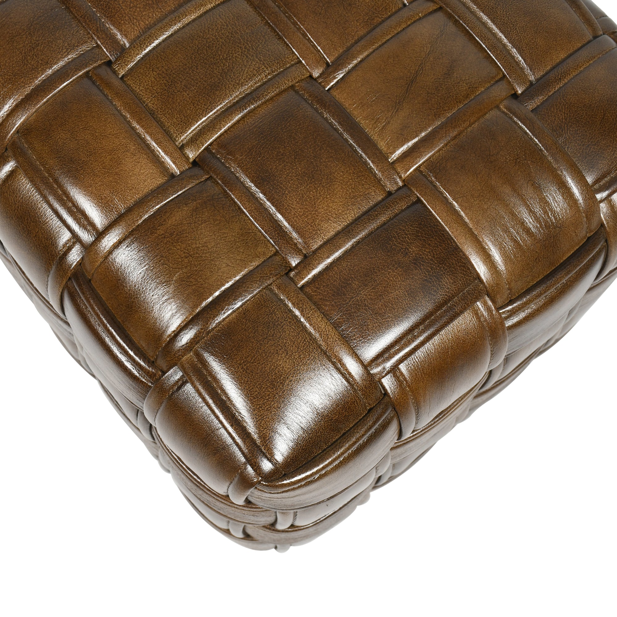 Saddle  Square Quilted Footstool