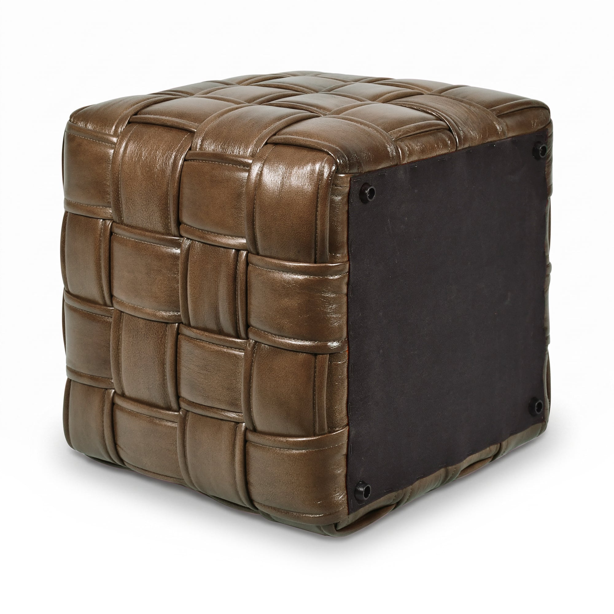 Saddle  Square Quilted Footstool