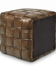 Saddle  Square Quilted Footstool