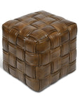Saddle  Square Quilted Footstool