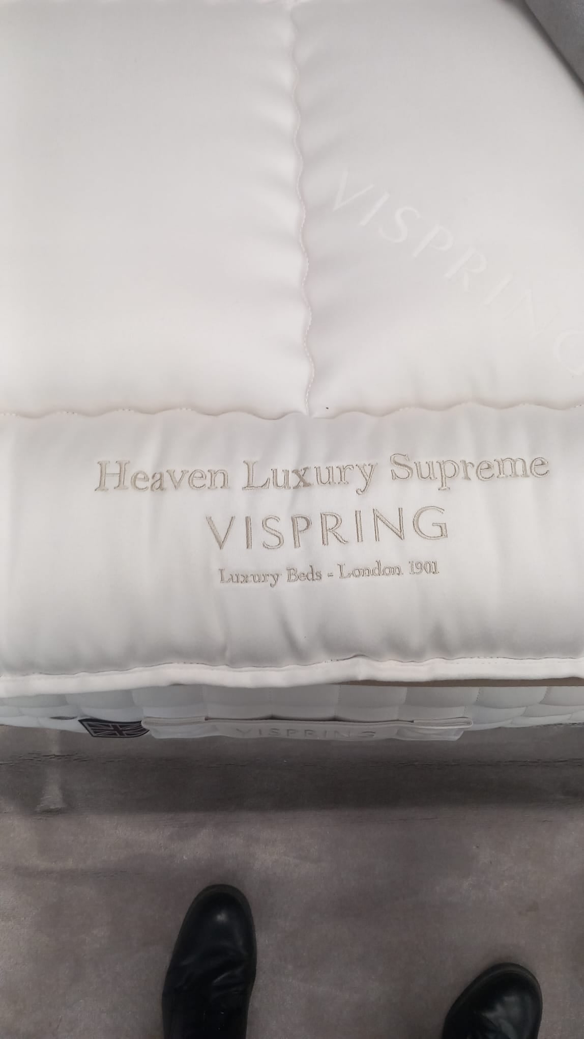 VISPRING Tiara Superb Mattress with Divan, Headboard, Mattress Toppers &amp; Hungarian Pillows - EX DISPLAY