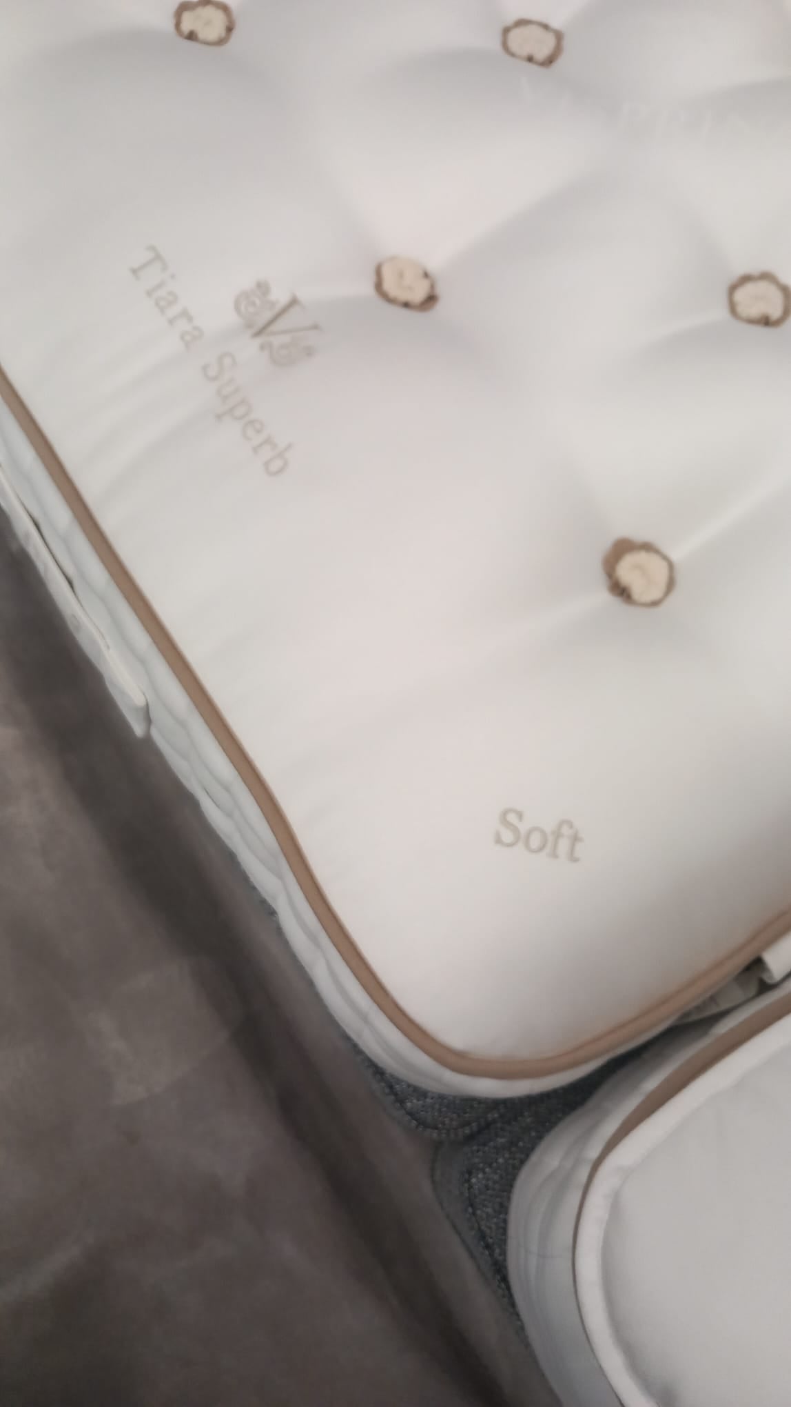 VISPRING Tiara Superb Mattress with Divan, Headboard, Mattress Toppers &amp; Hungarian Pillows - EX DISPLAY