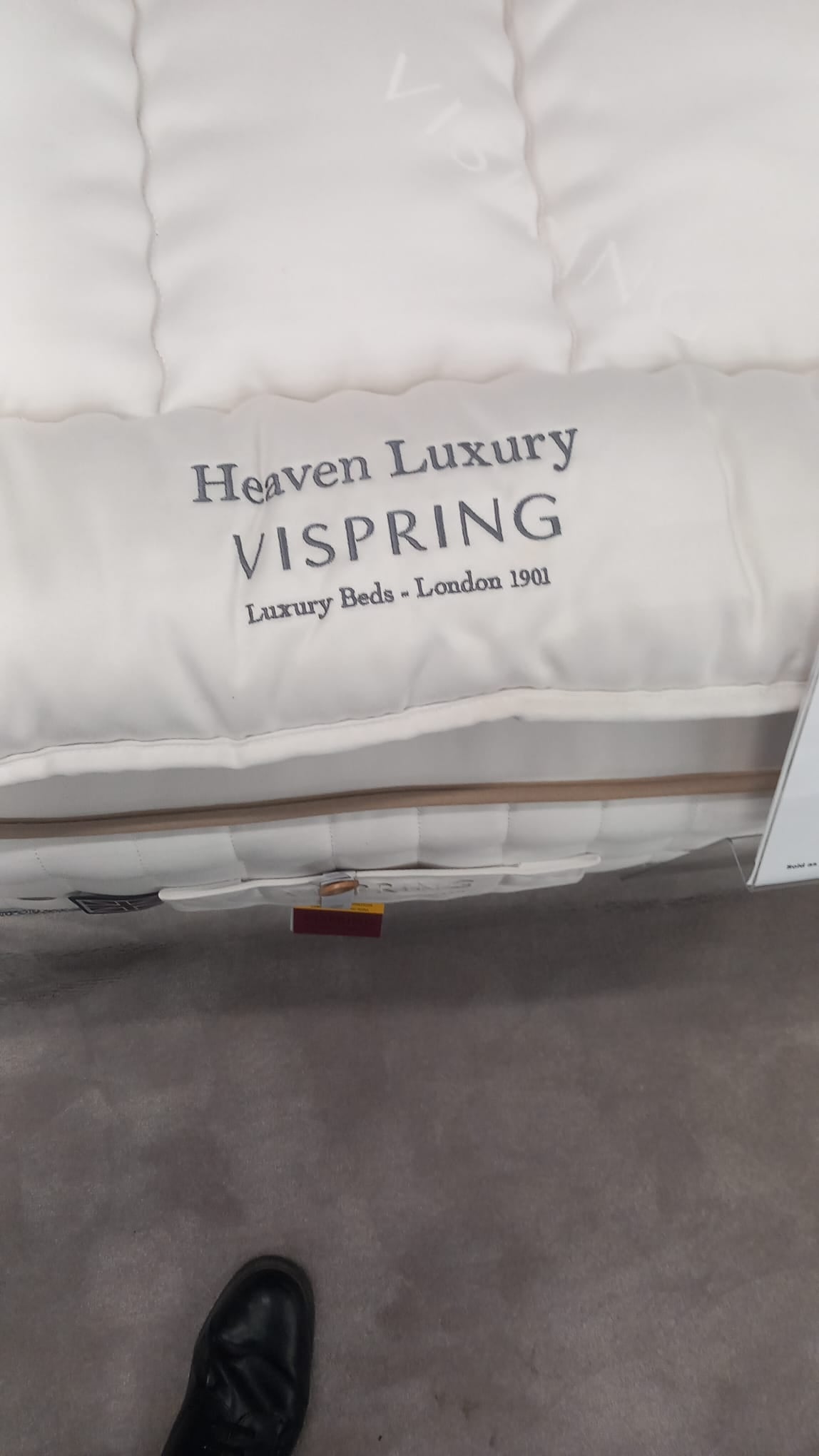 VISPRING Tiara Superb Mattress with Divan, Headboard, Mattress Toppers &amp; Hungarian Pillows - EX DISPLAY