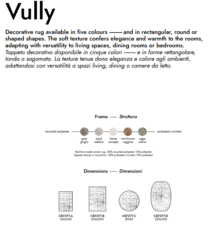 Calligaris Connubia Vully Rug CB7277-B